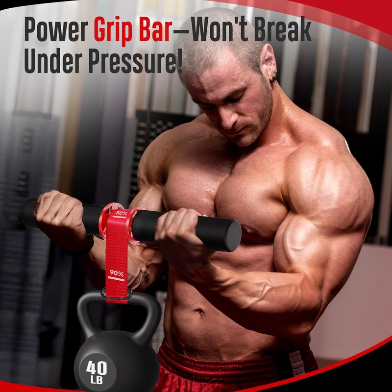 FitBeast Forearm Strengthener & Wrist Roller - Forearm Strength Trainer with Thickened Anti-Slip Grip Handles&Adjustable Strap, Perfect for Forearm Exercising, Boosting Grip Strength, Muscle Building - Image 5